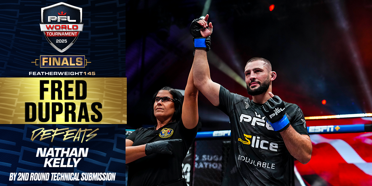 Fred Dupras controls with grappling, uses guillotine to score technical submission