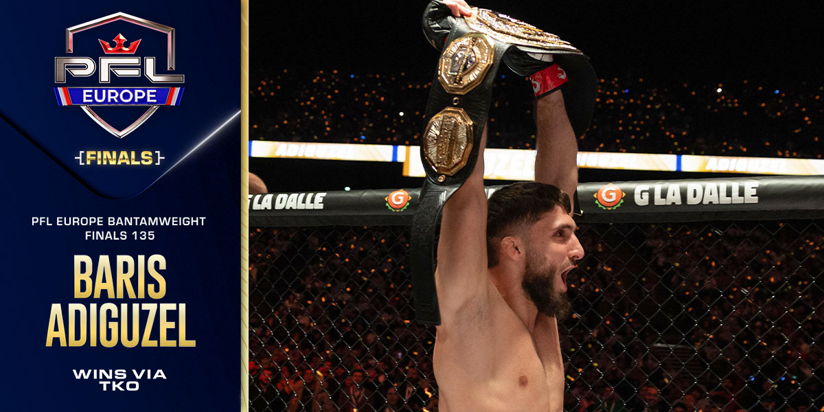 Baris Adiguzel brings lightning quick, but controversial finish to claim PFL Europe Bantamweight Tournament title