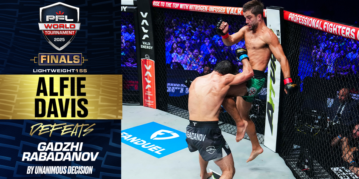 Alfie Davis prevents repeat, pulls off upset decision to become 2025 PFL World Tournament Lightweight Champion