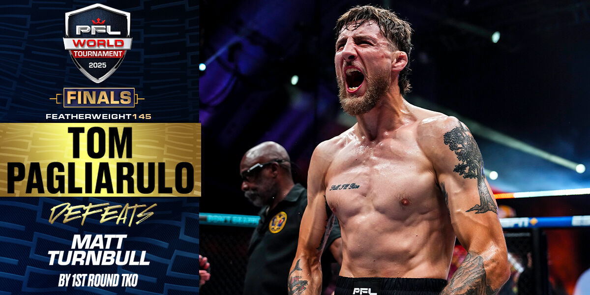 Tom Pagliarulo brings the power with solid knee to the body for first-round KO