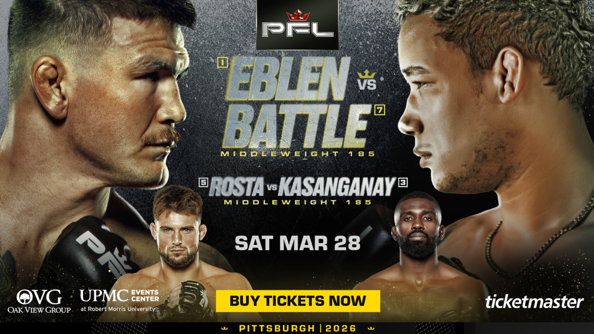 TWO MAIN CARD BOUTS ADDED TO PFL PITTSBURGH ON MARCH 28 thumbnail