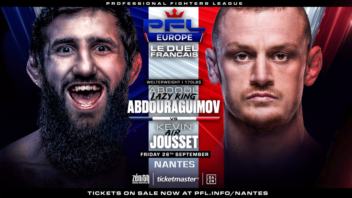 ABDOUL ABDOURAGUIMOV TO FACE KEVIN JOUSSET IN PFL EUROPE NANTES MAIN EVENT AT THE ZENITH NANTES METROPOLE ON SEPT 26 thumbnail
