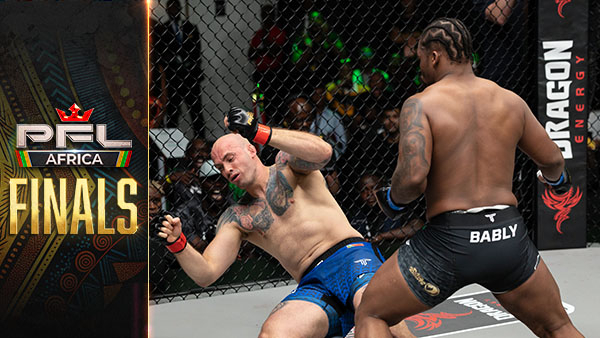 Abraham Bably unleashes a flurry and wins PFL Africa heavyweight tournament title in 21 seconds thumbnail