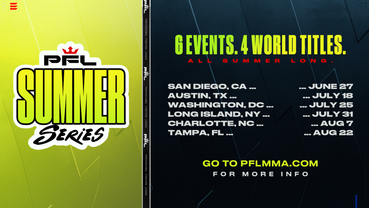 PFL KICKS OFF 'SUMMER SERIES' WITH SIX SHOWS IN EIGHT WEEKS AND NEW FAN ENGAGEMENT EVENTS ACROSS THE U.S. thumbnail